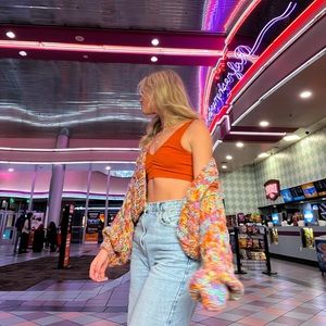 Colorful Woven Cardigan